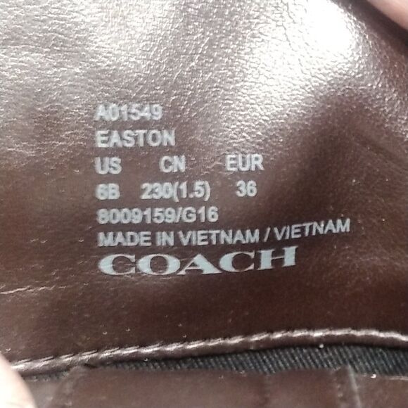 Coach Easton Classic Equestrian Tall Riding Boots Chestnut Brown Leather Size 6B - Picture 13 of 13